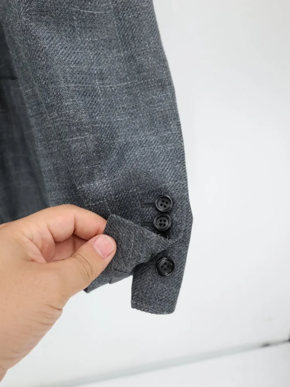 Canali Kei Sport coat mens 52R Slim Wool Silk Linen Unstructured gray half lined